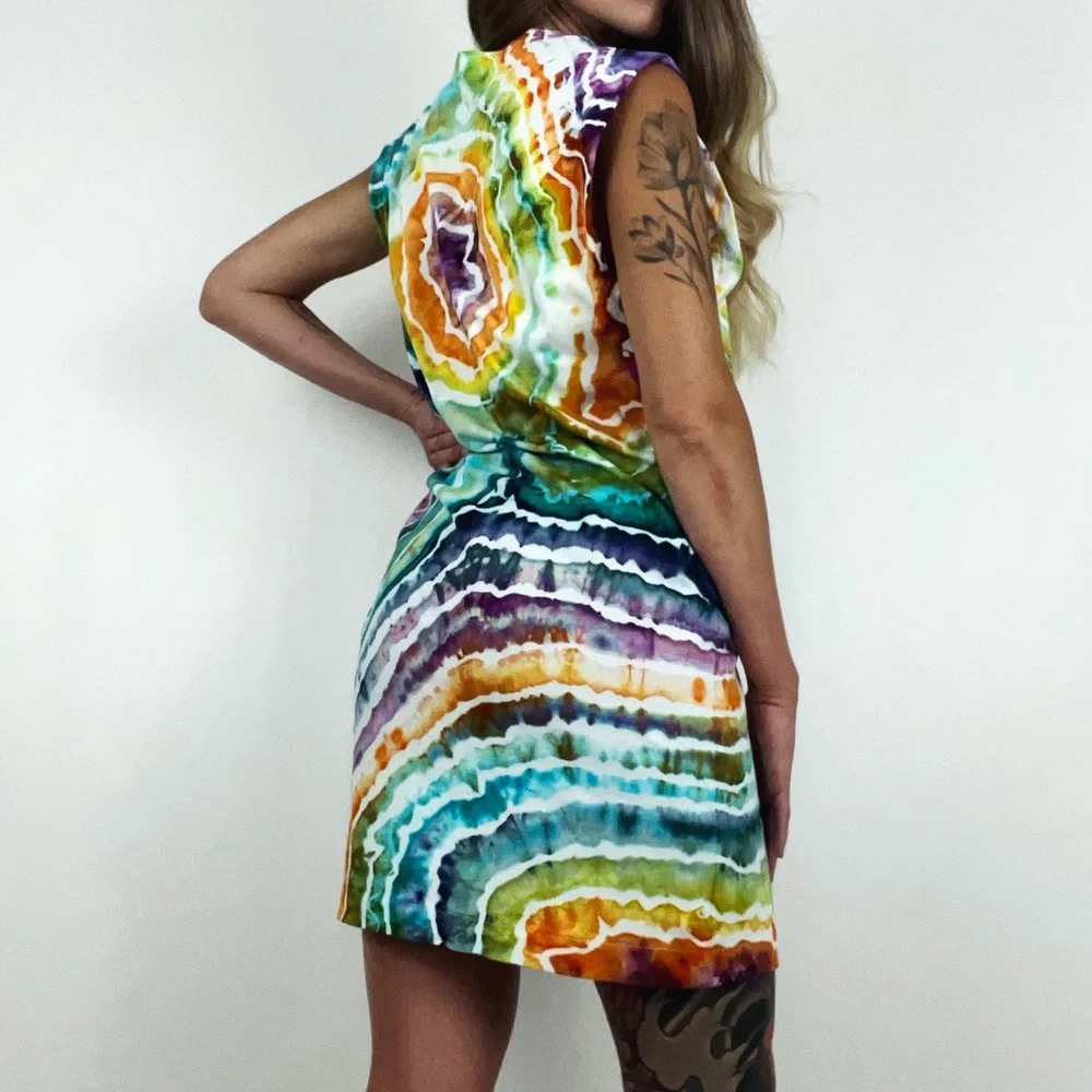 Hand-Dyed Sleeveless Jersey Dress | Size S - Picture 7 of 11
